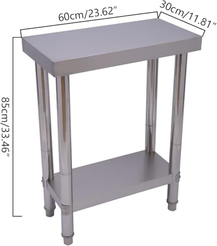 Stainless Steel Table for Prep & Work, Commercial Heavy Duty Food Prep Worktable with Undershelf for Restaurant, Home and Hotel