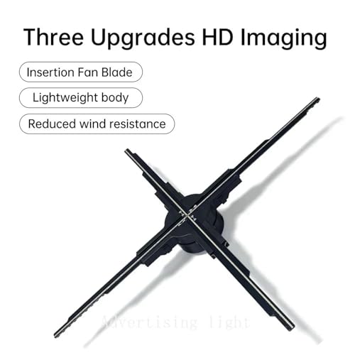 Newest 42-60cm 3D Hologram Fan Projector WiFi LED Holographic Player Support Video Shop Supermarket Advertising Display Light(G50)