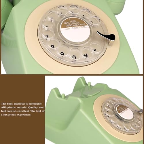 Retro Rotary Dial Phone 1980'S Vintage Corded Antique Landline Telephone for Home/Office
