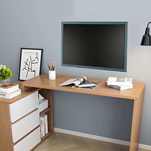 Magnetic Chalkboard with Retro Blue Wood Frame,Decorative Chalkboard for Wall,for Kitchen Decor, Weddings, Restaurant Menus (Size : 50x70cm)
