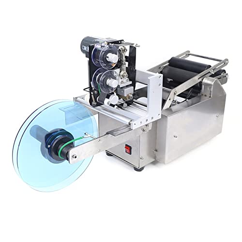 BbqLiaxon Semi-Automatic Round Bottle Labeling Machine, 20-40pcs/min Electric Bottle Label Applicator for Round Bottles, Rounds Bottles Labeler Suitable for Diameter 0.59-4.72 inches