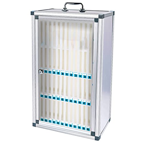 EliteBloom Slot Box,Storage Box,Office Storage,Lock Box Phone,Key Lock,Phones Holder Storage Box,Wall-Mounted,Silver-60Slots