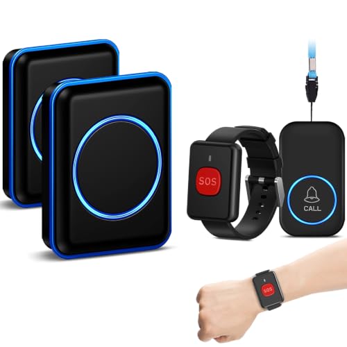 FullHouse Caregiver Pager Wireless Call Button Emergency Wristband