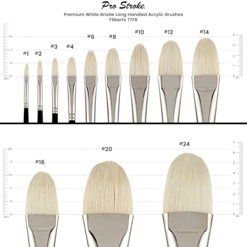 Creative Mark Pro Stroke Chungking Paint Brush - Filbert # 14, 2 Count