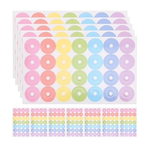 Hole Reinforcement Stickers Labels 100 Sheets Hole Reinforcement Labels Adhesive Paper Stickers for Binder Holes Repair and Decoration DIY Crafts Notebooks