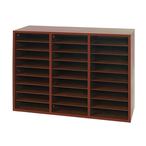 Really Good Stuff Classroom Mahogany Mail Center, 27 Slots