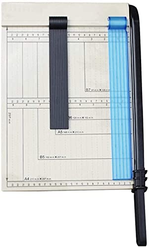 KouRy Paper Trimmer Guillotine Heavy Duty Cutter with Gridded Board for Craft, Label, Photo at Home Office (Black)