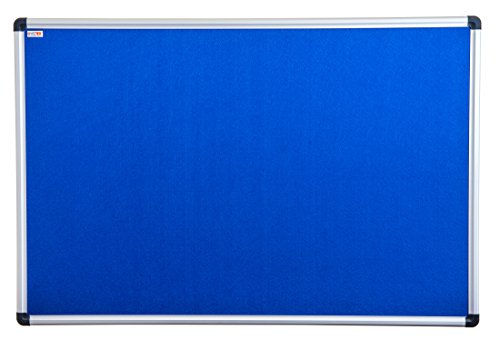 Floortex Viztex Fabric Bulletin Board with An Aluminum Frame - 48" x 36, FCVFBB4836A