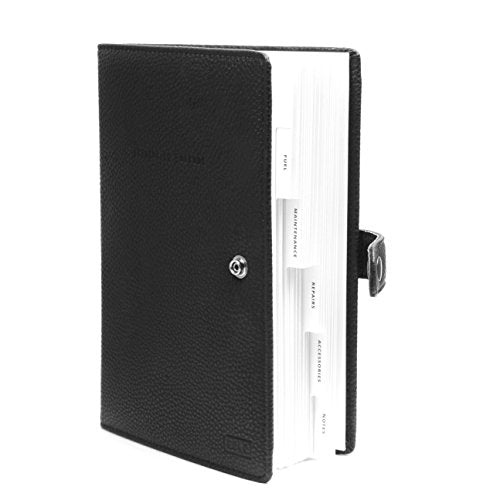 GUWQ Vehicle Maintenance & Fuel Log Book - Automotive and Car Care Record Journal - Faux Leather Notebook for Gas Receipt, Expenses, Mileage, Automobile Service History - Budget Tracker for Car Owners