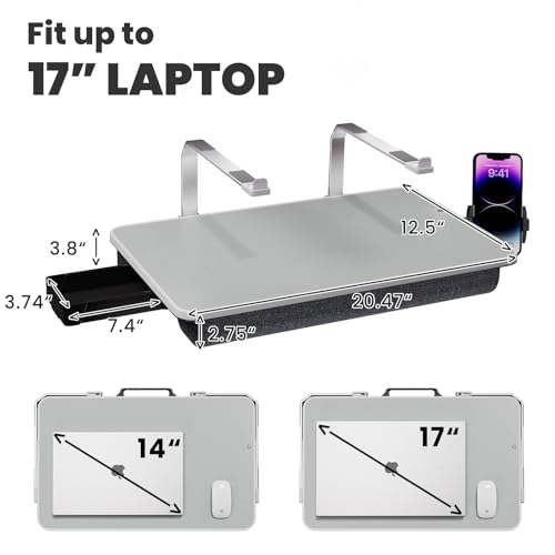 V-Hold Large Adults Lap Desk for Laptop with Phone Holder & Storage Drawer