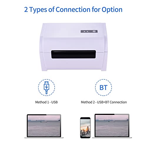 NSUQOA JSEIAJB Thermal Label Printer for 4x6 Shipping Package Label Maker 160mm/s High Speed Thermal Sticker Printer Max.110mm Paper Width