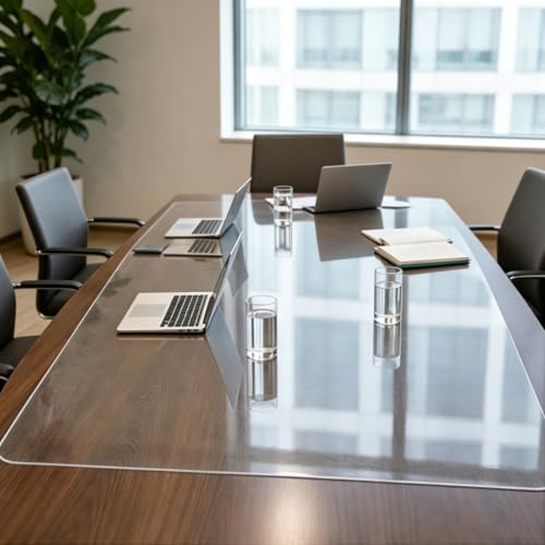Clear Desk Protector Pad Blotters 39.4x53.2in Plastic Desktopper 3mm