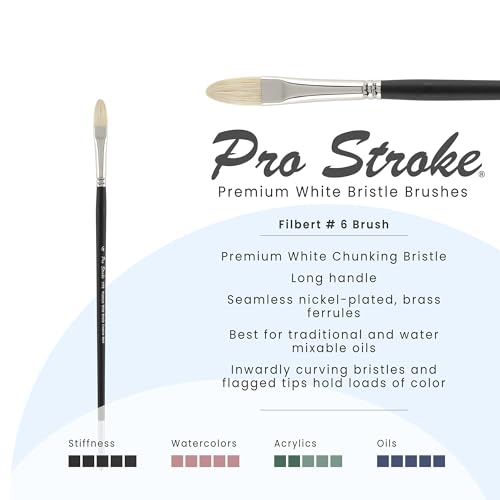 Creative Mark Pro Stroke Chungking Paint Brush - Filbert # 6, 36 Count