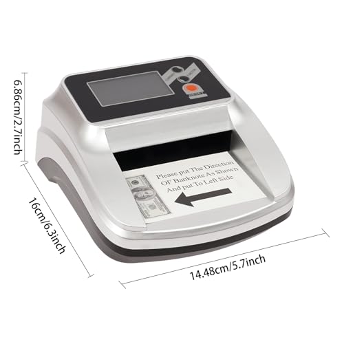 LIKARVA Money Counting Machine with LCD Display, Portable Fake Currency Reader and Counterfeit Bill Detector, 5-in-1 Fraud Detection, 3X Faster Counting (2 Sec/Note)