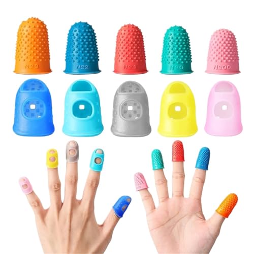 20 Pcs Protective Silicone Finger Thimbles for Sewing & Quilting