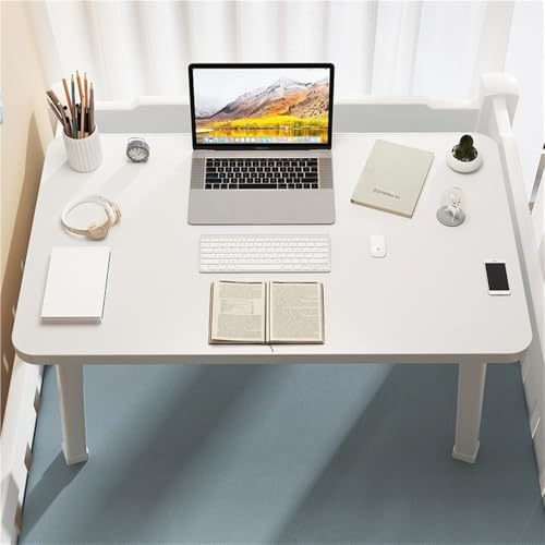 BSNRSNMFA Low Table, Lap Bed Desk, Lap Desks with Foldable Portable, Laptop Stand with Metal Legs, Versatile Short Table for Bedroom, Living Room, Balcony(Black)