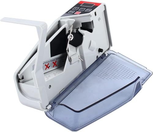 Portable Money Counter Machine, 600pcs/min Mini Bill Cash Portable Counting Machine Currency Cash Bank Counterfeit Detector Cash Counting for Multi-Currency Handy Banknote Counter