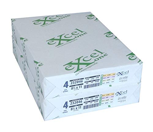 Excel One Carbonless 4-Part Reverse Paper (Gold/Pink/Canary/White), 8.5" x 11" (232046) - 125 Sets Per Ream - Two (2) Reams (250 Sets)