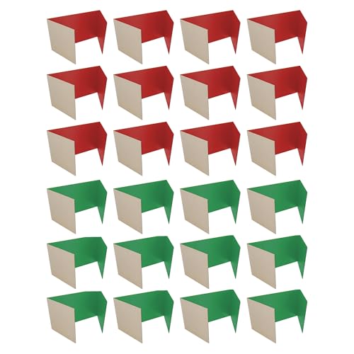 Flipside Products Mini 18" 1 Ply Corrugated Red and Green Project Boards for Christmas Crafting Projects, Holiday Events, Trifold Presentations for School Projects and Arts and Crafts, Pack of 24