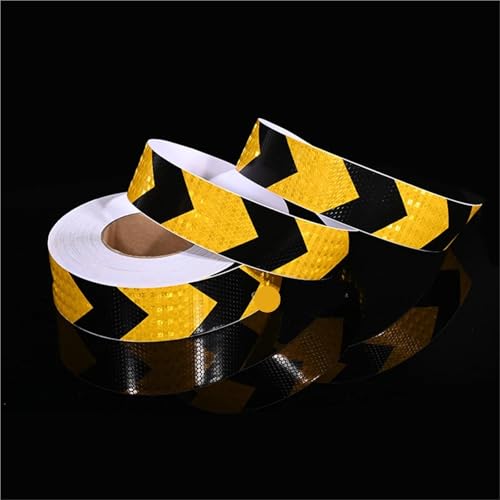 Color-Coding Labels 2/4/6roll*32.8ft 2'' Stickers Reflective Tapes Glass Beads Arrow Waterproof Adhesive Reflect Sticker DIY for Road Signs for Road Instructions(6roll)