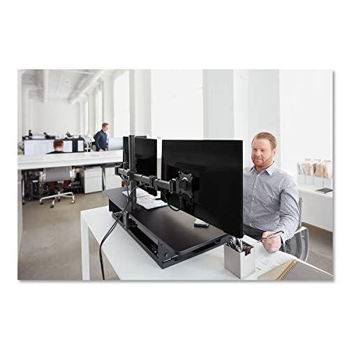 3M Precision Standing Desk, 42" X 23.2" X 6.2" to 20", Black