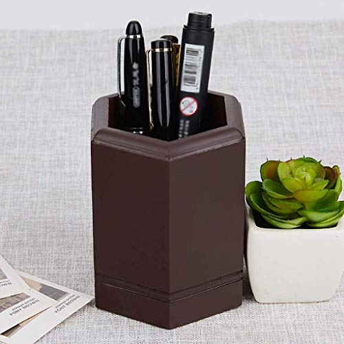 ZYQHMY Pen Holder - Rustic Wood Pencil Holder Pen Cup Desk Caddy Organizer Office Supplies Accessories