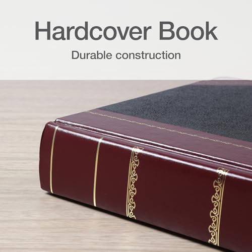 Boorum & Pease 9 Series Account Book - Record Ruled, Smyth-Sewn Acid-Free 500 Pages - 14-1/8"x8-5/8" Black Hardcover - Accounting Ledger Book for Financial Record & Business Expense Tracking - 1 Unit