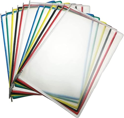 EliteBloom Wall Mount Reference Organizer - Desktop Reference System, Durable Polypropylene, A4 Folder Wall-Mounted File Holder, Poster Flip Book Display, for Storing and Displaying Documents,