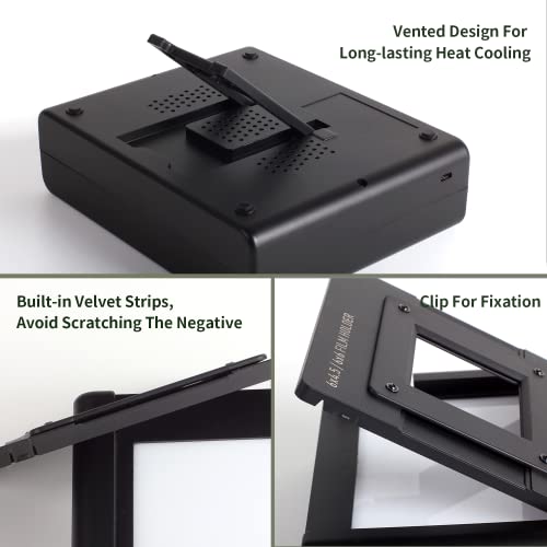 eTone Slide and Film viewer, digitizing/scanning/Copying. Light Box Scanner with 10 Adjustable Brightness USB Interface. Comes with 10x Lens.