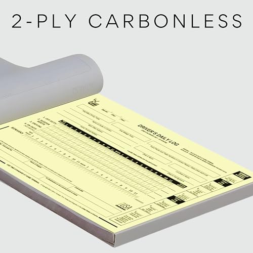 250 Pack Driver Daily Log Books for Truck Drivers with 7 & 8 Day Recap - 35 Sets of Forms Per Log Book, 2-Ply Carbonless, 5.5" x 8.5", DOT Log Book for Truck Drivers, FMCSA Compliant, Easy Tear-Out