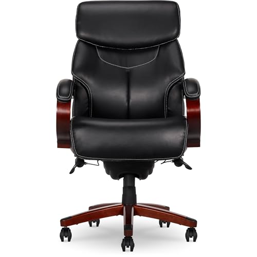 La-Z-Boy Bradley Bonded Leather Executive Chair, Black