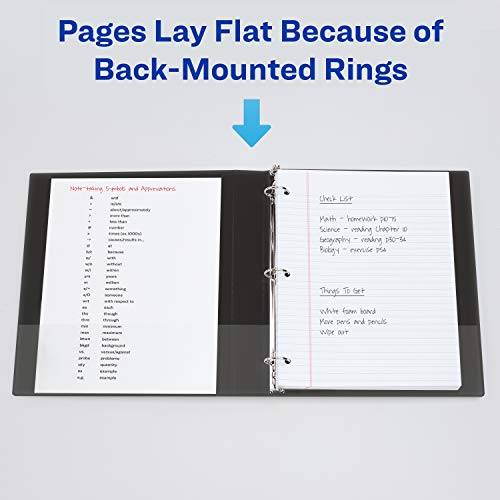 Avery Durable View 3 Ring Binders for Home, School Supplies, Office, or Organization Needs, 2" Slant Ring, 6 Pack White Binders (17032)