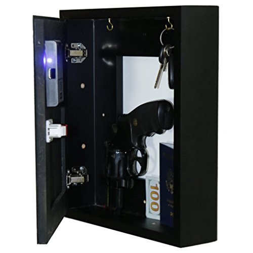 Concealable and Lockable Quick Access Wall Safe, Hidden Gun Safe