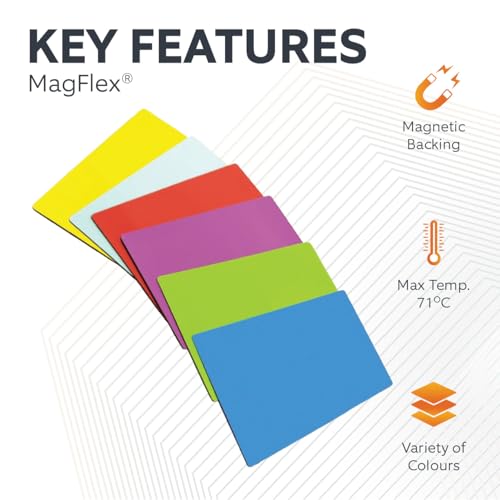 MagFlex® Flexible Gloss Green Dry Erase Surface Magnetic Sheet - 3-1/8 in. x 1/32 in. (Pack of 100)