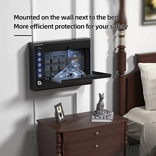 XDeer Biometric Wall Safe without Gas Strut for Quick Access