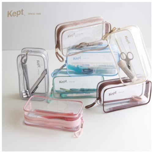 Kept Raymay Fujii KPF9021SR Pencil Case, Clear Pen Pouch, Off-White