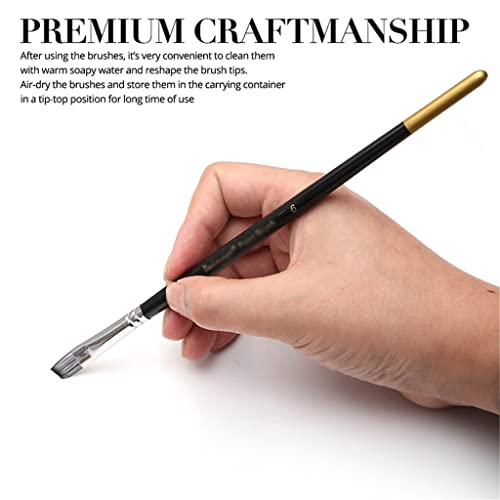 UOHLCX HBJWOV Artist Paint Brush Set of 12 Professional Painting Brushes for Watercolor Acrylic Gouache Oil and Tempera Painting