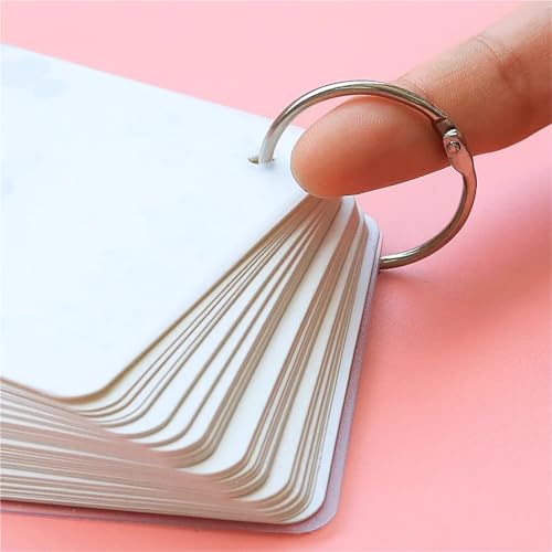 Notebook Rings 100pcs Loose-Leaf Ring Calendar Notebook Accessories Opening Iron Binder Clips for Book Binding(Light Pink)