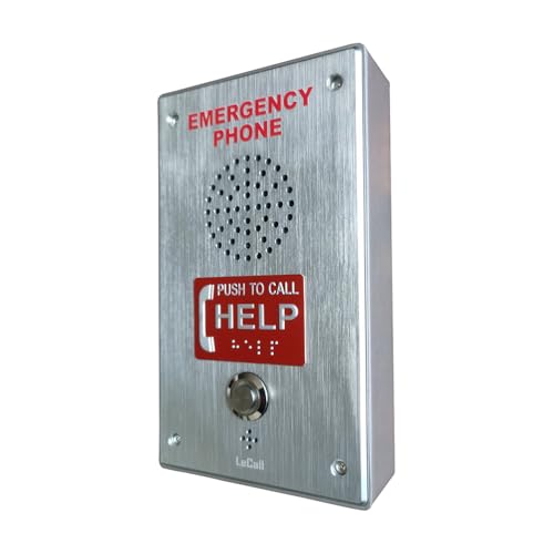 LeCall Emergency Phone Box/Outdoor Emergency Phone/Pool Phone/Emergency Dialer, Auto Dial 911 and Handsfree Talk, IP66 Water Proof, TEP331PB