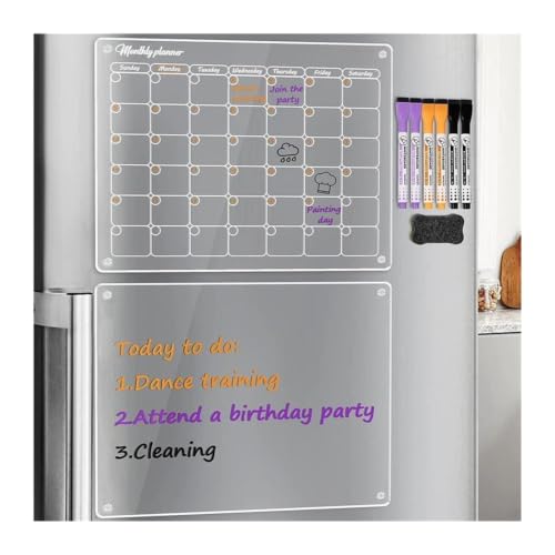 Magnetic Calendar Fridge Dry Erase Board Monthly Weekly Planner