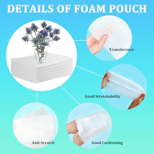 30 Pack Large Foam Pouches 22x26 in, Cushion Foam Wrap Pouches