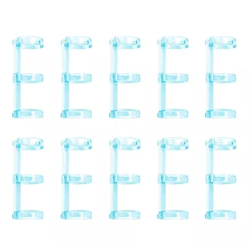 Binder Rings, 10Pcs Binder Rings Clips, 3 Ring Loose Leaf Binders Book, for Notebook Diary Photo Album Binding(Blu)