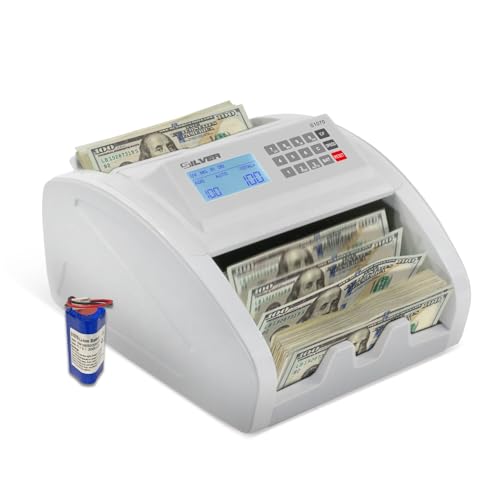Silver by AccuBANKER S1070 Bill Counter with Battery