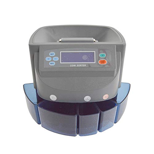 TECHTONGDA Electronic Coin Counter Portable Coin Sorter and Wrapper 270 coins/min