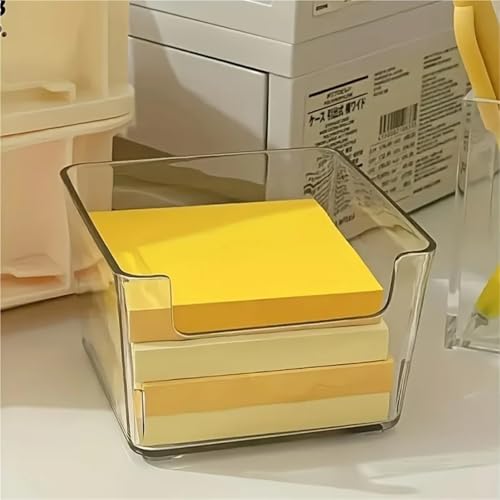 Xuanqiu Clear Acrylic Sticky Note Holders 10-Pack Waterproof Memo Stand Desk Organizer