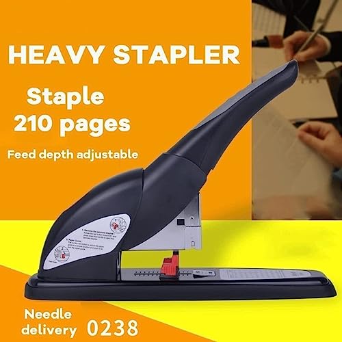 PBENO Stapler Heavy Duty Metal Desktop Stapler Multifunction Stapler for Office Home School Paper Binding Stapler Office Supplies (Color : Black, Size : B:357x100x310mm)