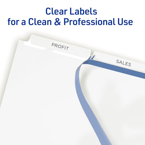 Avery Index Maker Clear Label Dividers, 3-Tab, Unpunched, 25 Sets