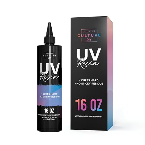 Counter Culture DIY Clear UV Resin for Jewelry and Crafts, 16 oz