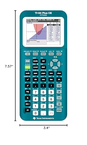 TI-84 Plus CE Graphing Calculator Texas Instruments, Trinomial Teal