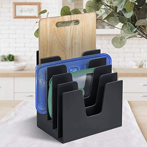 Acrimet 5 Section Incline File Sorter Organizer, Desktop Mail Holder, Black